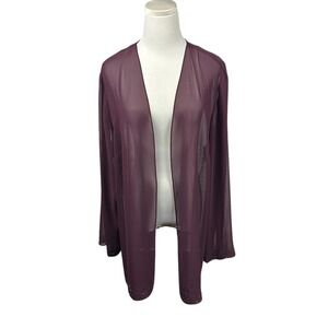 Oblique Cardigan‎ Womens 20 Chiffon Sheer Open Front Wedding Long Sleeve Beaded